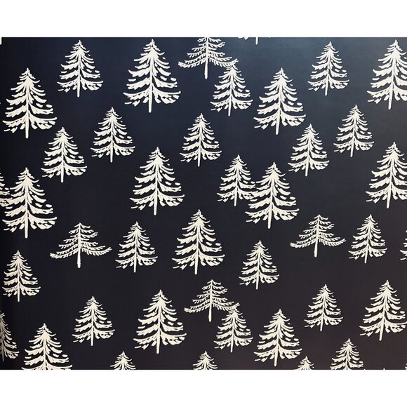 Hallmark Other - Hallmark Wrapping Paper Christmas Tan Trees Forest Black 40 sq ft Roll Holiday